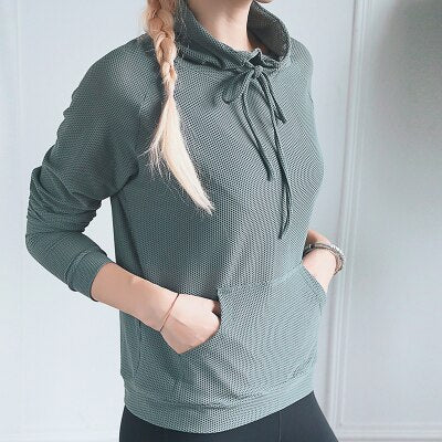 NEW Women's clothes short coat jacket gym clothes fitness sports comfortable wild breathable