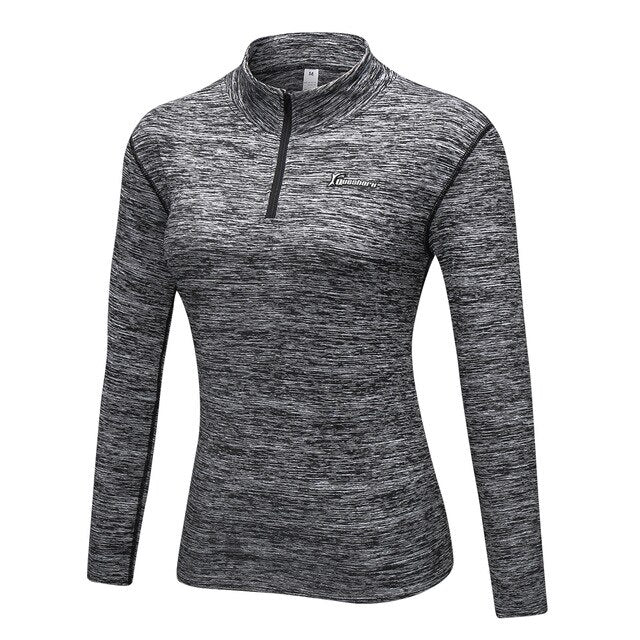 Winter Fleece Mandalin Collar Running Jacket Yoga Shirt Fitness Long Sleeve Neckwear Gym Training Elastic Tight Sweatshirt