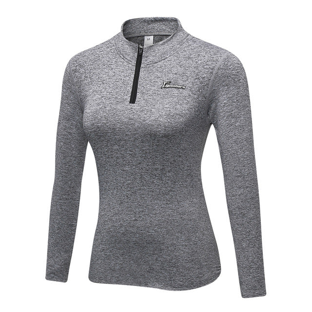 Winter Fleece Mandalin Collar Running Jacket Yoga Shirt Fitness Long Sleeve Neckwear Gym Training Elastic Tight Sweatshirt