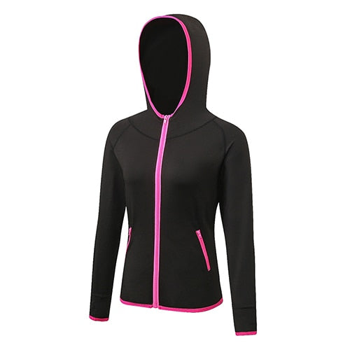 Sport Jacket Women Autumn Hoodie Zipper sportswear windbreaker Yoga Shirt Running Coats Gym Breathable Fitness Workout Jackets