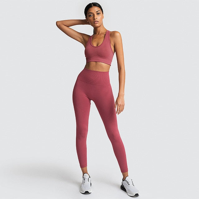 Women Yoga Sets Breathable Solid Vest +Leggings Pants Fitness Running Clothes Sexy Gym Top Sportswear Tights Tracksuit,ZF221