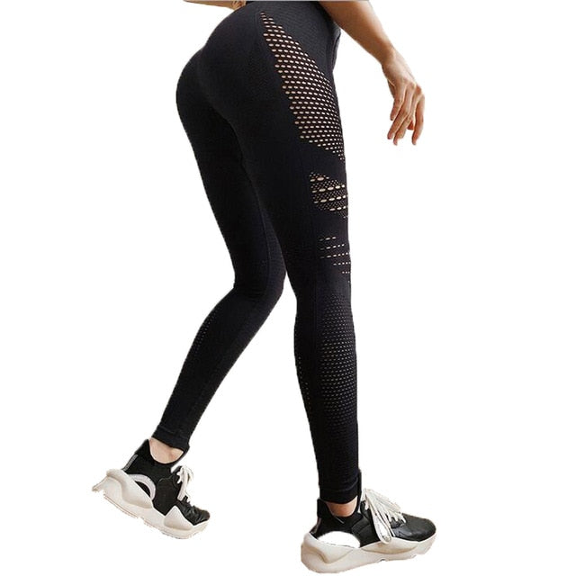 Seamless Tummy Control Yoga Pants Stretchy High Waist Compression Tights Sports Pants Push Up Running Women Gym Fitness Leggings