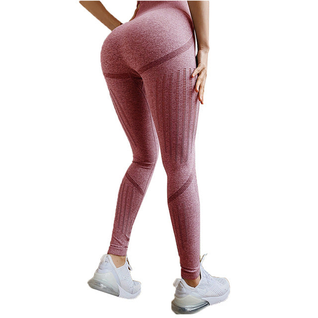 Seamless Tummy Control Yoga Pants Stretchy High Waist Compression Tights Sports Pants Push Up Running Women Gym Fitness Leggings