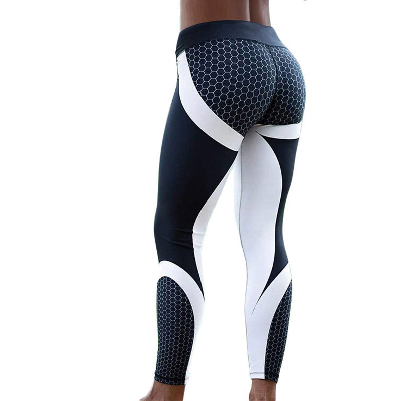 Mesh Pattern Print Leggings fitness Leggings For Women