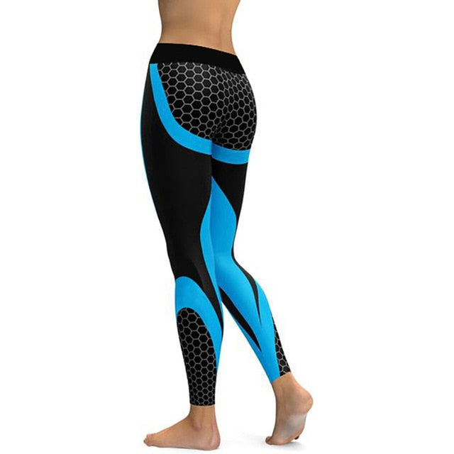 Mesh Pattern Print Leggings fitness Leggings For Women
