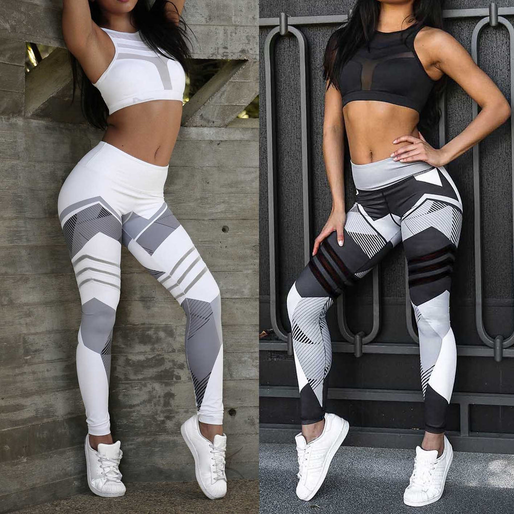 Women Digital Printing Leggings Workout Leggings High Waist